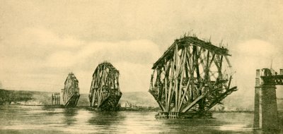 Die Forth Bridge im Bau, ca. 1930 von Unbekannt