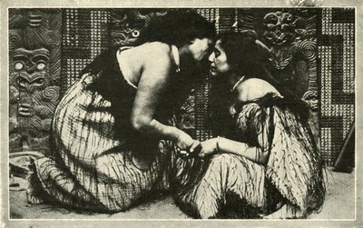 Der Hongi, ein Maori-Gruß, um 1948 von Unbekannt