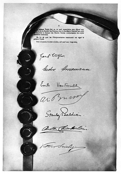 Der Locarno-Vertrag in London unterzeichnet, 1. Dezember 1925, 1935 von Unbekannt