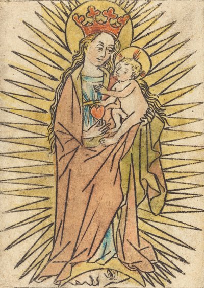 Die Madonna und das Kind mit einer Birne, ca. 1440-1460 von Unbekannt