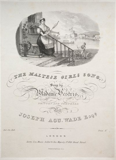 Das Lied der maltesischen Mädchen, 1800er Jahre von Unbekannt