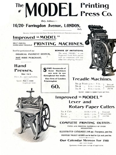 The Model Printing Press Co., 1910 von Unbekannt