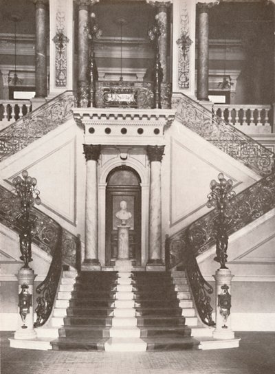 Die Treppe der Nationalbibliothek, 1914 von Unbekannt