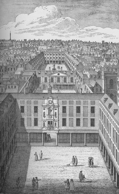 Das alte St. Thomas Krankenhaus in Bermondsey, das die früheren klösterlichen Gebäude 1701 ersetzte von Unbekannt