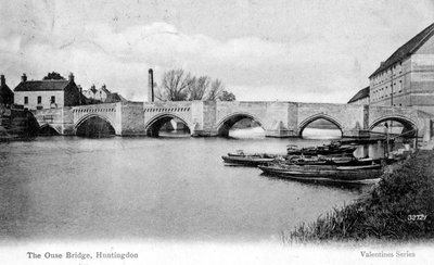 Die Ouse-Brücke, Huntingdon, Cambridgeshire, 1905 von Unbekannt