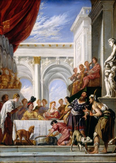 Das Gleichnis von Lazarus und dem reichen Mann, 1618-1628 von Unbekannt