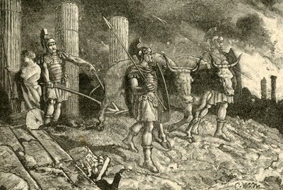 Der Pflug über die Stätte von Karthago, 1890 von Unbekannt
