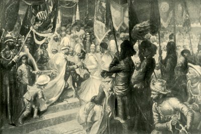 Der Prinz von Wales verleiht den Orden des Sterns von Indien in Kalkutta, 1901 von Unbekannt