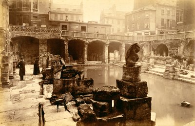 Die römischen Bäder, Bath, 19. Jahrhundert von Unbekannt