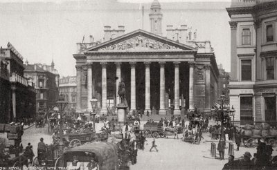 Die Royal Exchange, London, spätes 19. oder frühes 20. Jahrhundert von Unbekannt