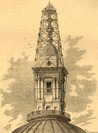 Das Gerüst und die Sternwarte auf St. Pauls im Jahr 1848, 1897 von Unbekannt