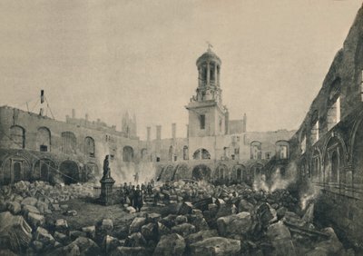 Die zweite Royal Exchange nach dem Brand 1838, 1928 von Unbekannt