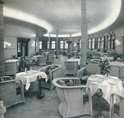 Die Teelounge der Conte Di Savoia, 1933 von Unbekannt
