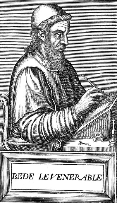 Der ehrwürdige Beda ca. 673-735, angelsächsischer Theologe, Gelehrter und Historiker, ca. 1584 von Unbekannt