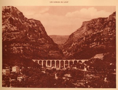 Das Viadukt und der Zugang zu den Schluchten, 1930 von Unbekannt