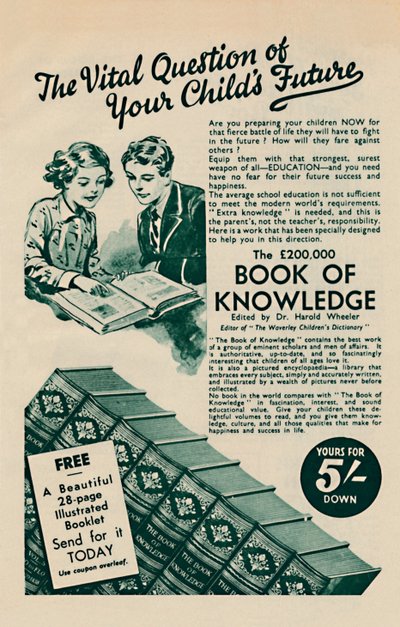 Die vitale Frage der Zukunft Ihres Kindes - Das Buch des Wissens, 1935 von Unbekannt
