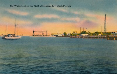 Die Uferpromenade am Golf von Mexiko, Key West, Florida, ca. 1940er Jahre von Unbekannt
