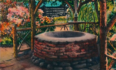Der Wunschbrunnen am Hochzeitsort von Ramona, Altstadt. San Diego, Kalifornien, ca. 1941 von Unbekannt