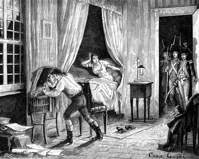 Die Verhaftung von Camille Desmoulins, 31. März 1794, 1882-1884 von Unbekannt