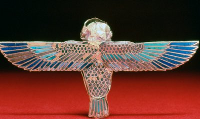 Die Rückseite eines goldenen geflügelten Ba-Amuletts, Ptolemäische Zeit, Ägypten, 4.-1. Jahrhundert v. Chr. von Unbekannt