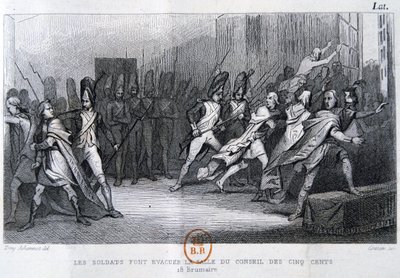 Der Staatsstreich des 18. Brumaire, 9. November 1799, 19. Jahrhundert von Unbekannt