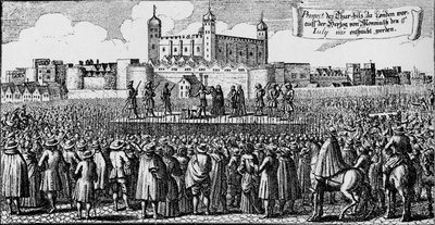 Die Hinrichtung des Herzogs von Monmouth, Tower Hill, London, 15. Juli 1685 von Unbekannt