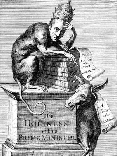 Das Gesicht und der Charakter eines alexandrinischen Hyperkritikers und Kommentators, 1728 von Unbekannt
