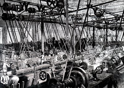 Die Werkzeug- und Drehmaschinenwerkstatt der Robert Stephenson and Company von Unbekannt