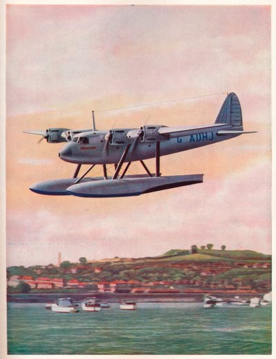 Die obere Komponente des Short-Mayo Composite Aircraft Mercury, um 1929, 1937 von Unbekannt