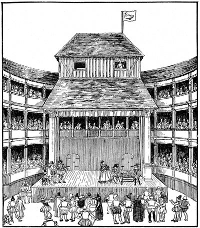 Theater oder Schauspielhaus zur Zeit von Elisabeth I. von Unbekannt
