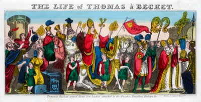 Thomas à Beckets großer Einzug in London, 12. Jahrhundert, 19. Jahrhundert von Unbekannt