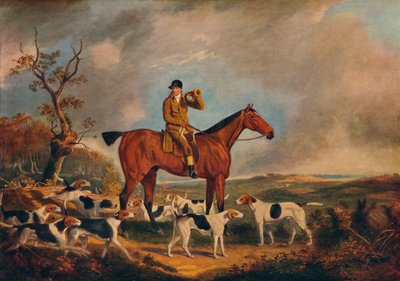 Thomas Oldaker auf Pickle mit seinen Hunden, 19. Jahrhundert, 1922 von Unbekannt