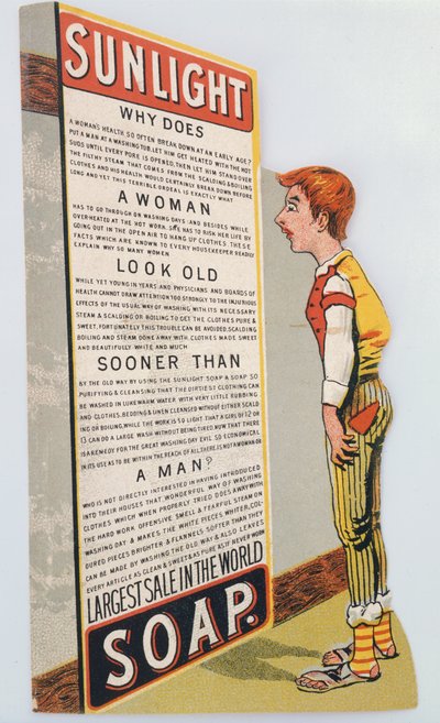 Handelskarte für Sunlight-Seife, um 1900 von Unbekannt