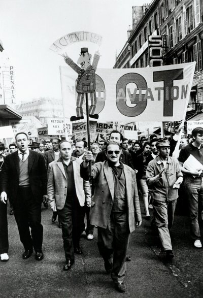 Gewerkschaftsmarsch, Paris, 1968 von Unbekannt