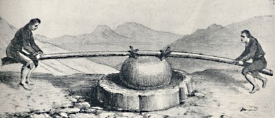 Trapiche oder Mühle, verwendet bei den Lavaderos oder Goldwäschereien, um 1826, 1911 von Unbekannt