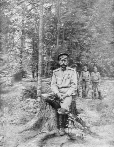 Zar Nikolaus II. im Exil, Tobolsk, Sibirien von Unbekannt