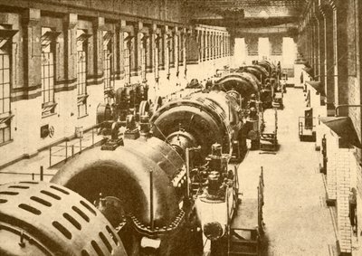 Turbo-Generatoren im Neasden-Kraftwerk, Metropolitan Railway, 1930 von Unbekannt