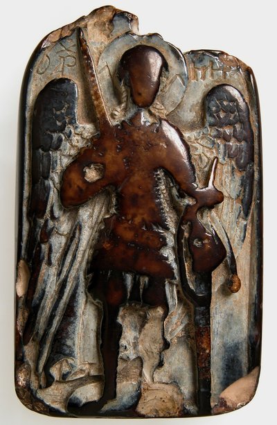 Zweiseitiger Anhänger mit Erzengel Michael und Daniel in der Löwengrube, Byzantinisch von Unbekannt