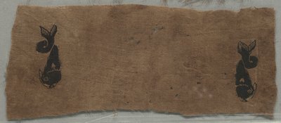 Zwei Fragmente eines Vorhangs: Delfine von Unbekannt