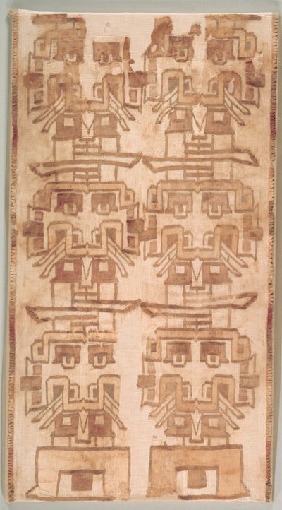 Zwei Textilfragmente mit gefangenen Köpfen, 500-200 v. Chr. von Unbekannt