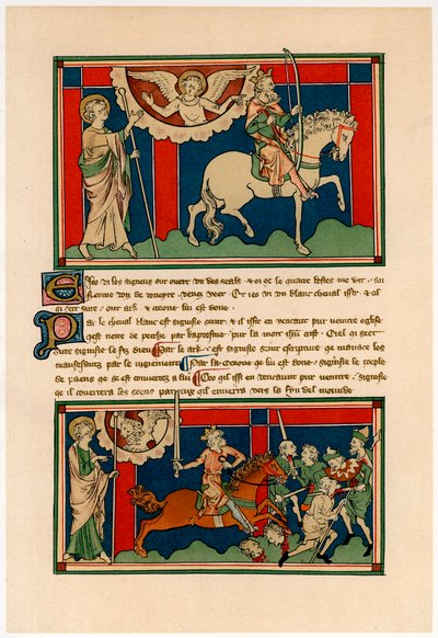 Zwei der Reiter der Apokalypse, frühes 14. Jahrhundert von Unbekannt