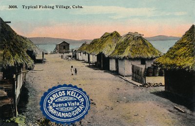 Typisches Fischerdorf, Kuba, 1912 von Unbekannt
