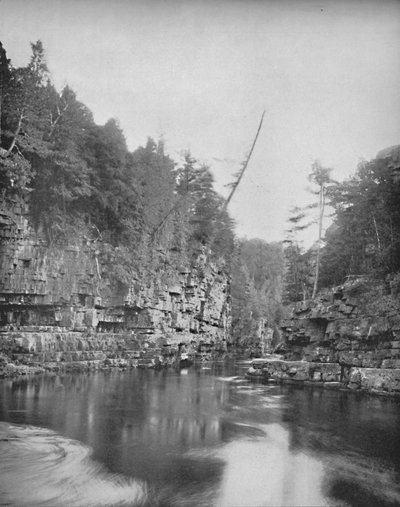 Oberes Ende der Au Sable Schlucht, die Adirondacks, ca. 1897 von Unbekannt