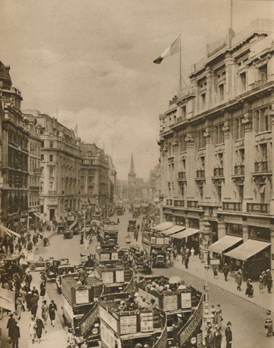 Oberer Teil der Regent Street, Das Paradies der Londoner Käufer, um 1935 von Unbekannt