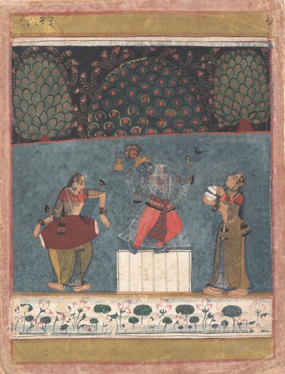 Vasant Ragini: Folio aus einer Ragamala-Serie (Girlande der musikalischen Modi) von Unbekannt