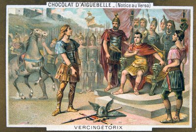 Vercingetorix ergibt sich Julius Caesar, um 46 v. Chr., 19. Jahrhundert von Unbekannt