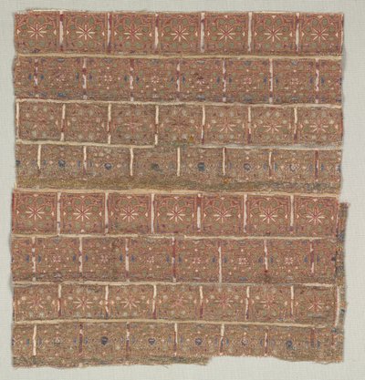 Gewandfragment mit Sternen in versetzten Quadraten, 1200er von Unbekannt