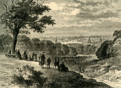 Blick vom One-Tree Hill, Greenwich Park, 1846, um 1878 von Unbekannt