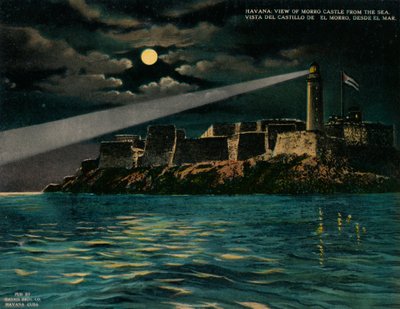 Blick auf die Morro-Burg vom Meer aus, Havanna, Kuba von Unbekannt