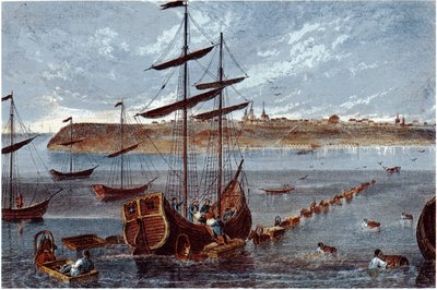 Ansicht von Taganrog, ca. 1840 von Unbekannt